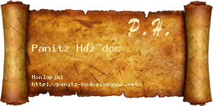 Panitz Hódos névjegykártya
